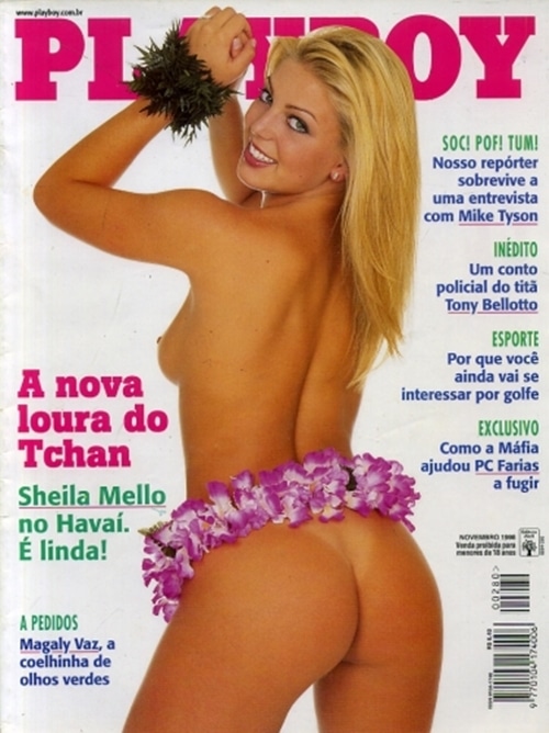 Sheila Mello pelada na revista Playboy de 2002
